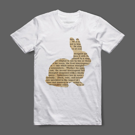 Unique Text-Based Bunny Design Tee