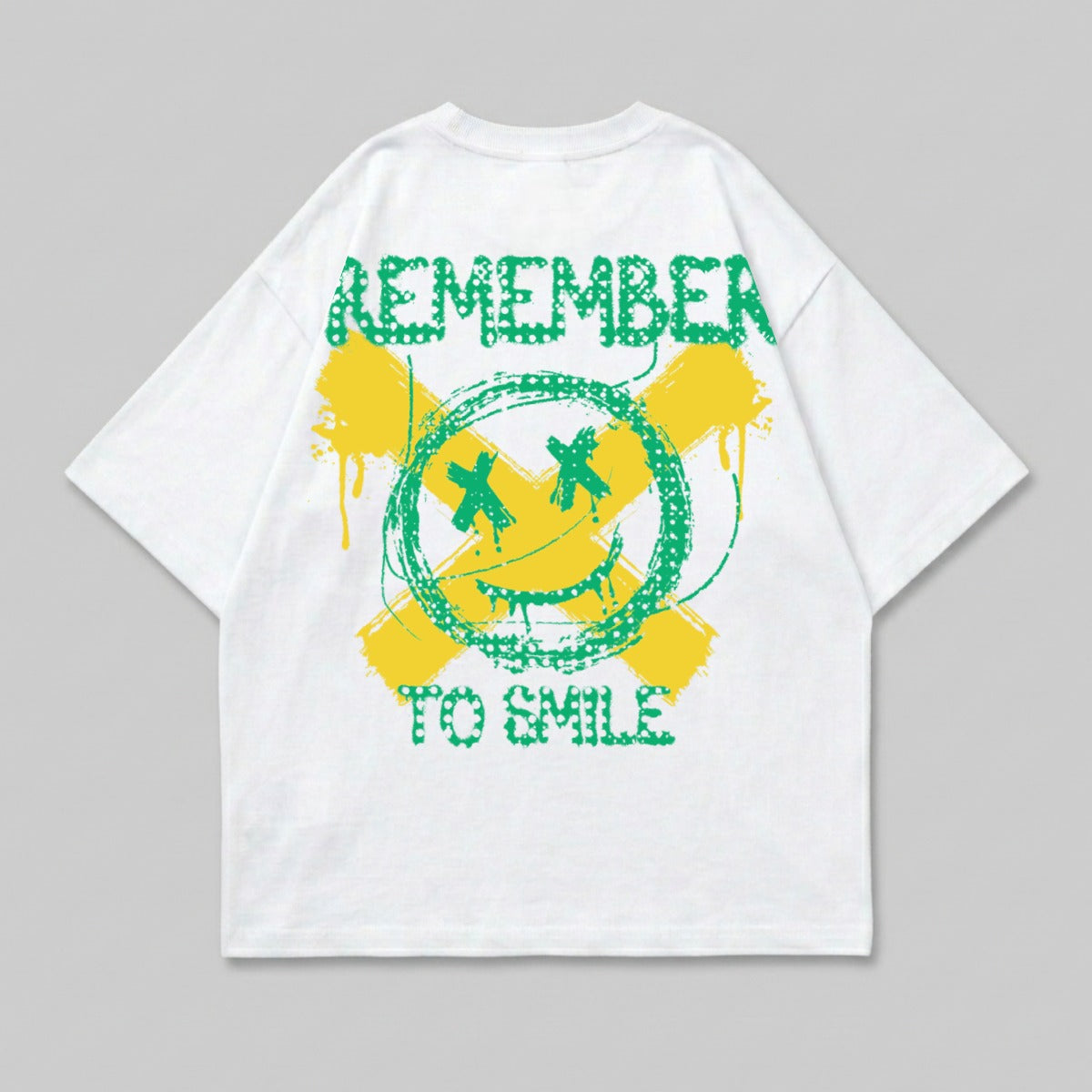 REMEMBER TO SMILE Distressed Graphic Smiley Face product type