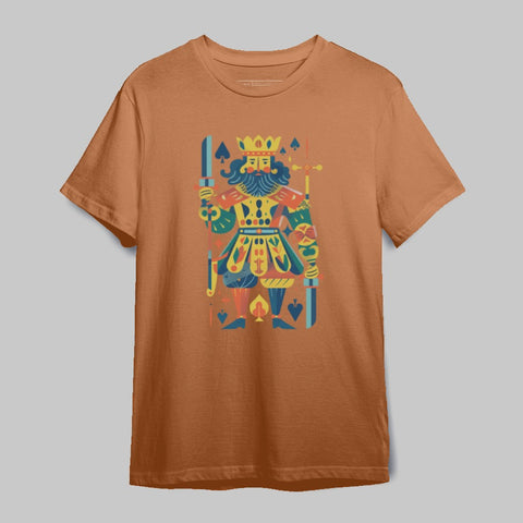 Colorful King of Spades Graphic Tee shirt