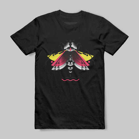 Vibrant Geometric Moth Design Unisex Shirt