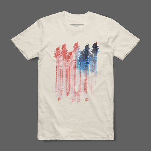 American Flag Guitars Graphic Print T-Shirt Product