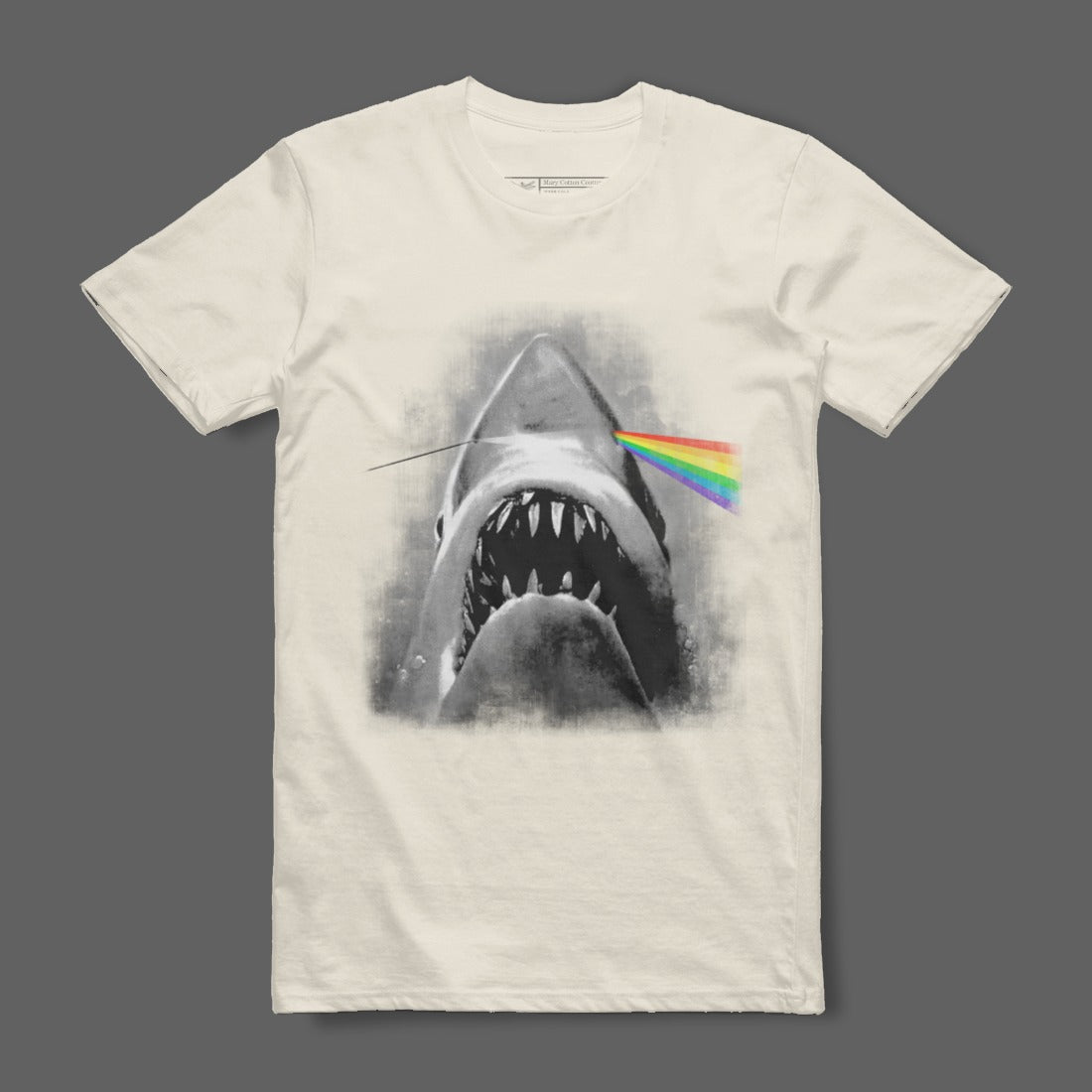 Shark with Rainbow Laser Eyes Graphic Tee