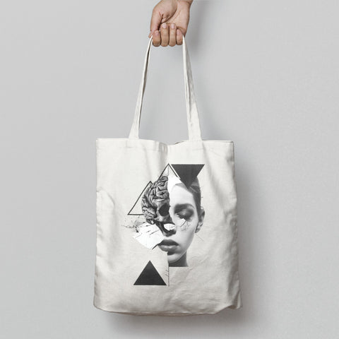 Abstract Artistic Face Print Tote Bag Product