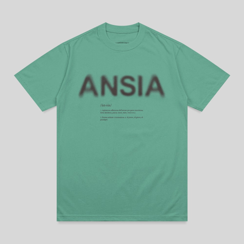 T-shirt with "ANSIA" text and dictionary definition.