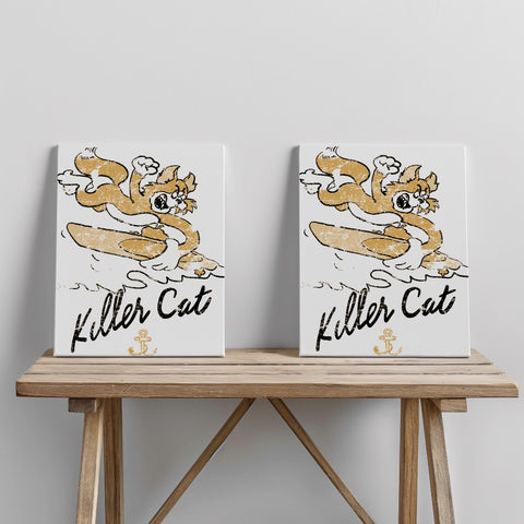 Quadro canvas Killer Cat