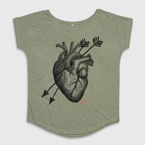 Anatomical Heart with Arrows Graphic T-shirt