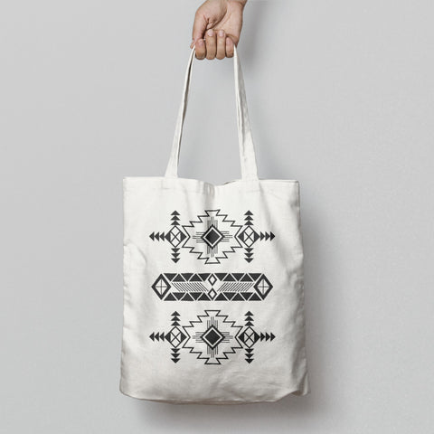 Stylish Tote Bag with Geometric Pattern Design