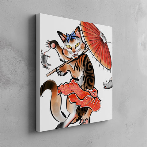 Quadro canvas gatto e topo