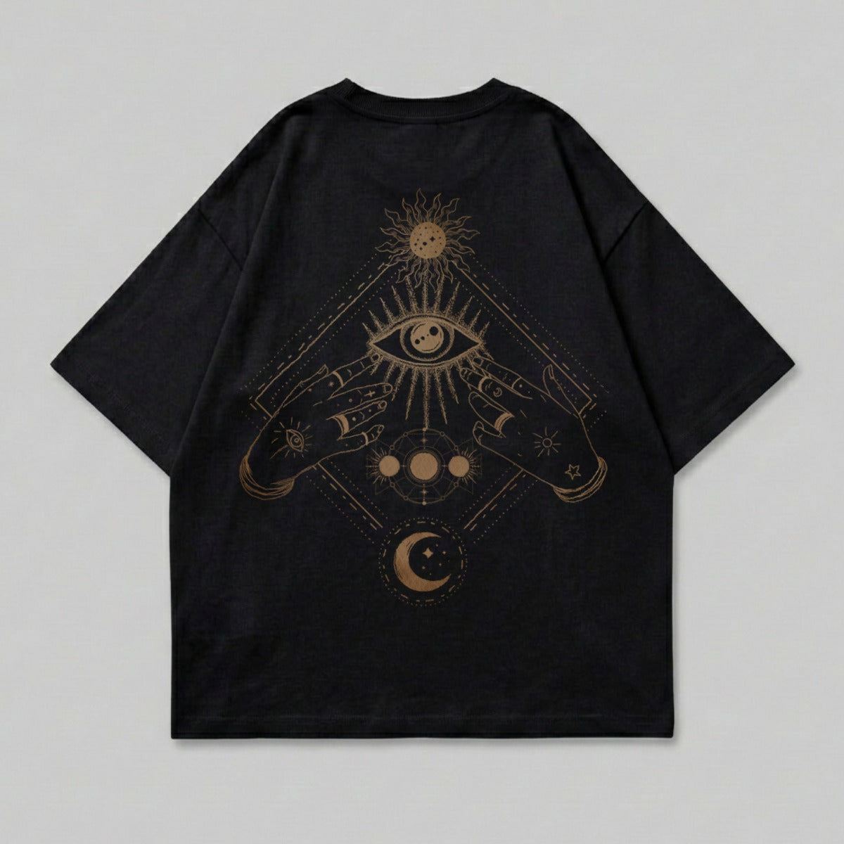 All Seeing Eye Sun Moon Hands Geometric Art product type