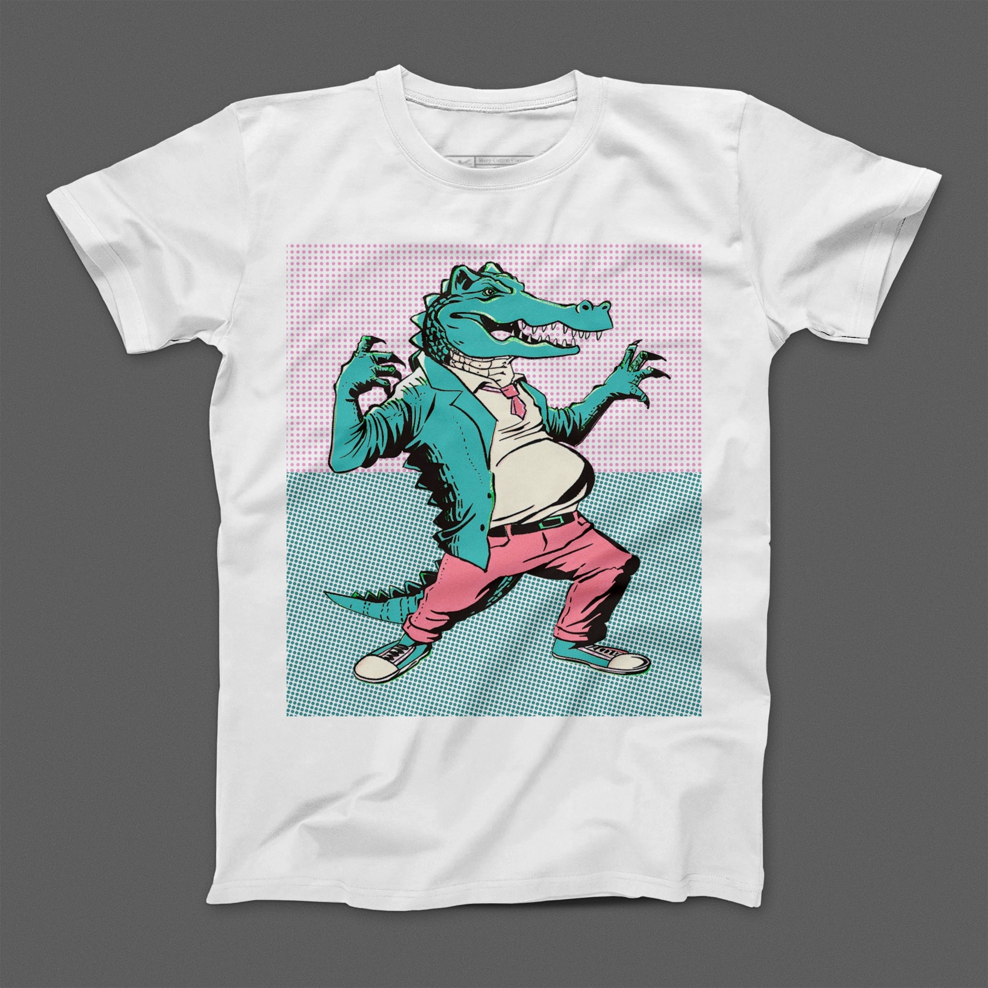 Crocodile Character in Suit Graphic T-Shirt