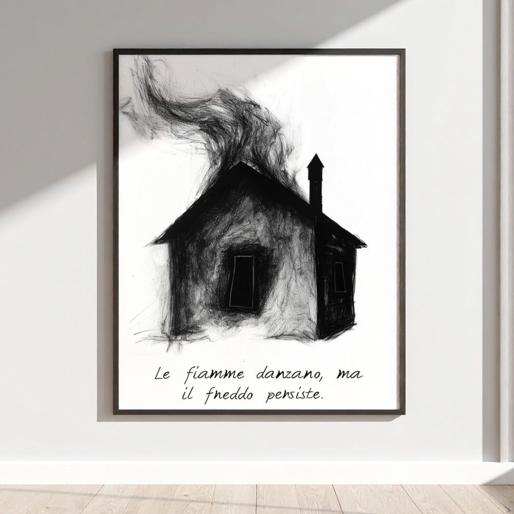 Le Fiamme Danzano Italian Quote Art Print