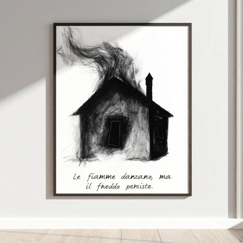 Le Fiamme Danzano Italian Quote Art Print