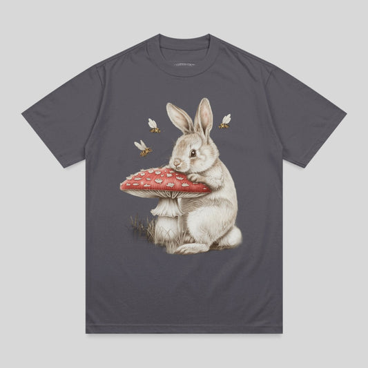 Whimsical Rabbit Mushroom Bees Animal Forest Scene product type