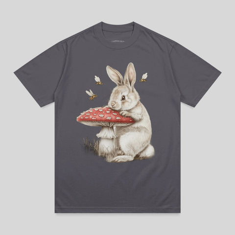 Whimsical Rabbit Mushroom Bees Animal Forest Scene product type