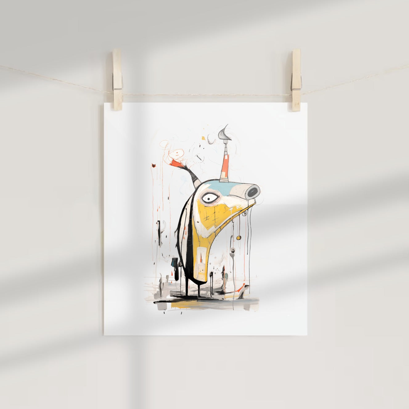 Abstract Animal with Surreal Features Art Print Product