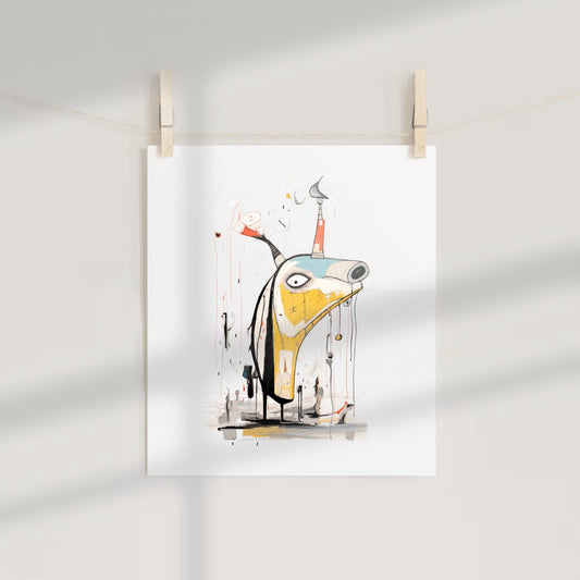 Abstract Animal with Surreal Features Art Print Product