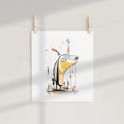 Abstract Animal with Surreal Features Art Print Product