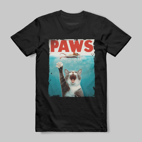 Paws Cat Graphic Tee Novelty Fun Design Shirt Product