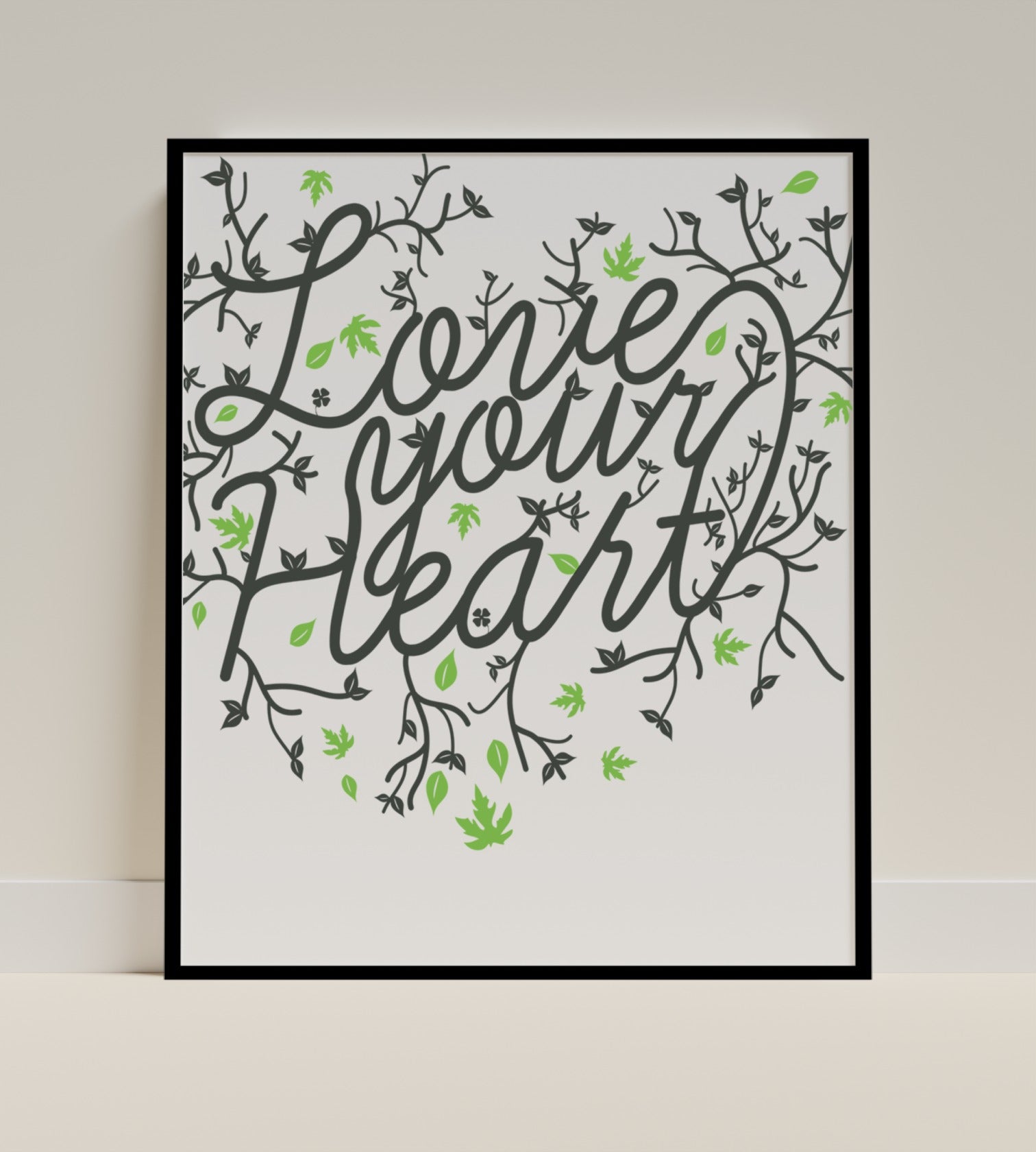 Love Your Heart Inspirational Wall Art Print