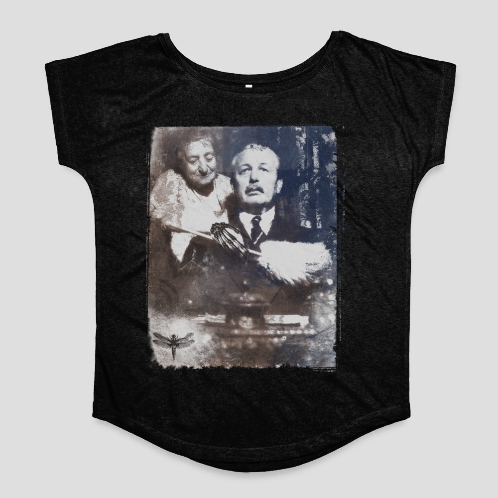 Vintage Couple with Dragonfly Graphic T-shirt