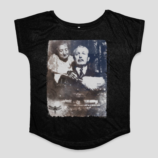 Vintage Couple with Dragonfly Graphic T-shirt