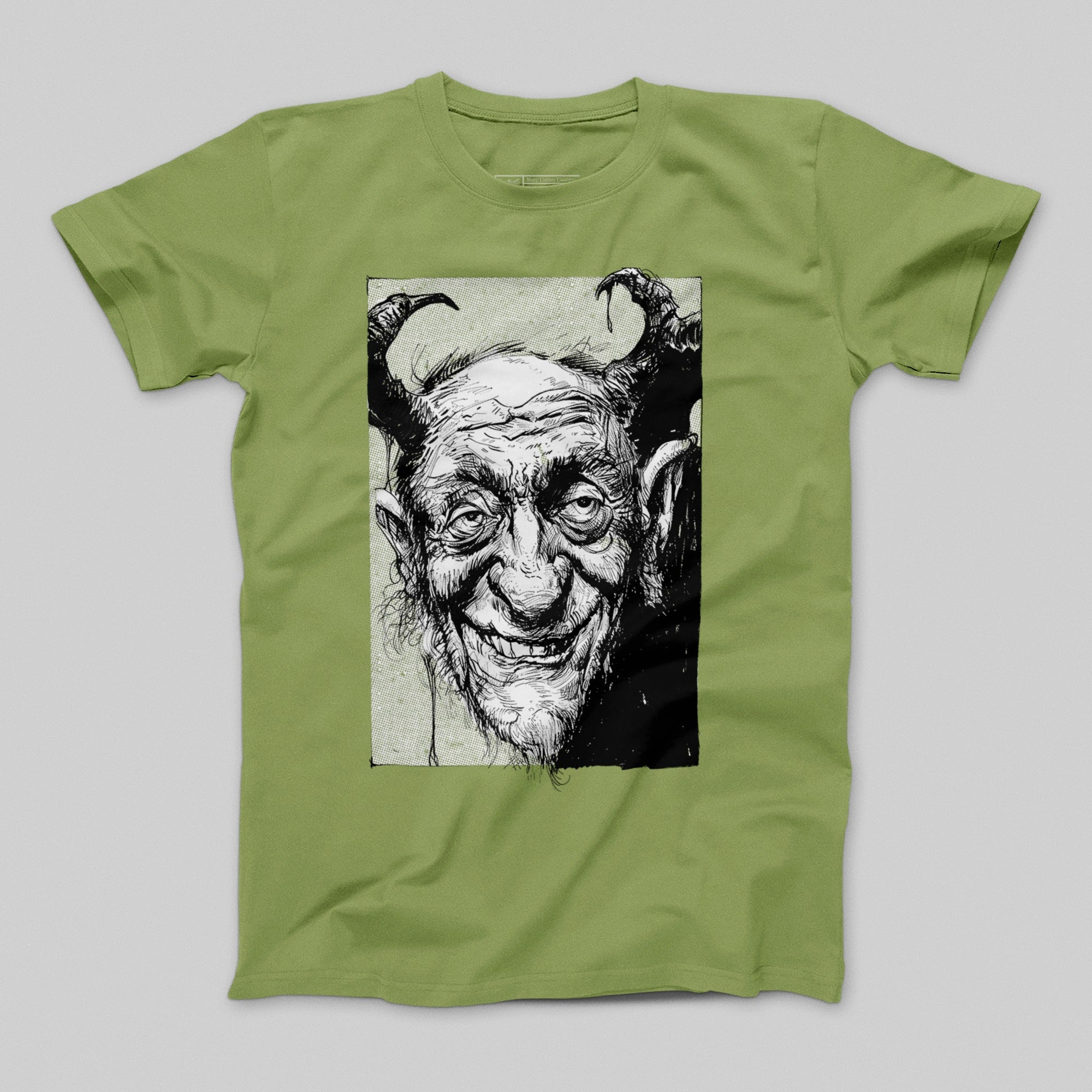 Grinning Horned Creature Graphic T-shirt