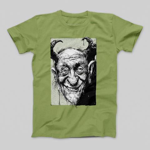 Grinning Horned Creature Graphic T-shirt
