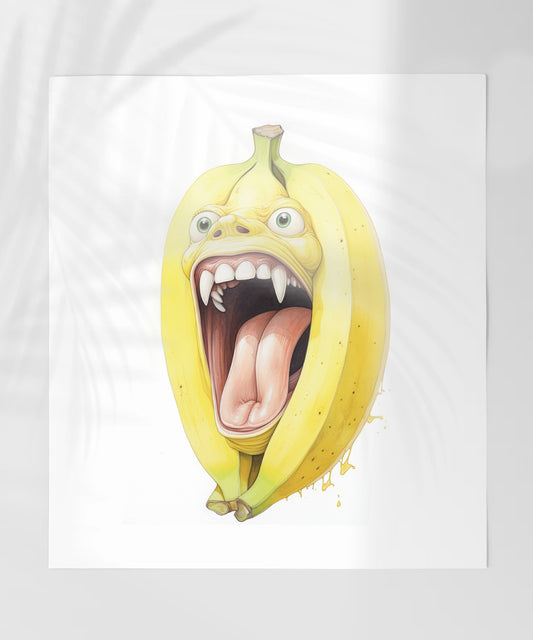 Funny Screaming Banana Artwork Funny Poster Product