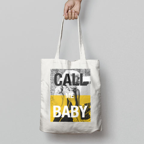CALL ME BABY Tote Bag with Unique Design