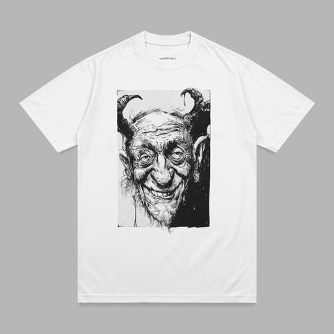 Grinning Old Man Horned Face Graphic T-shirt product type