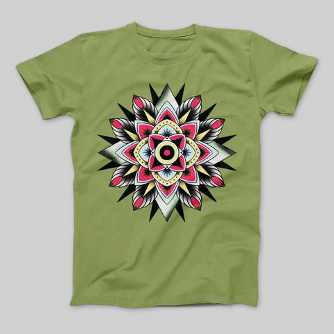 Intricate Mandala Design T-Shirt for Casual Wear