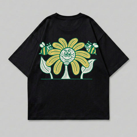 Happy Sunflower Face Two Bees Playful Design product type