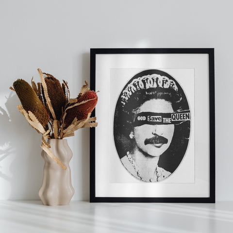 God Save The Queen Punk Rock Poster Wall Art