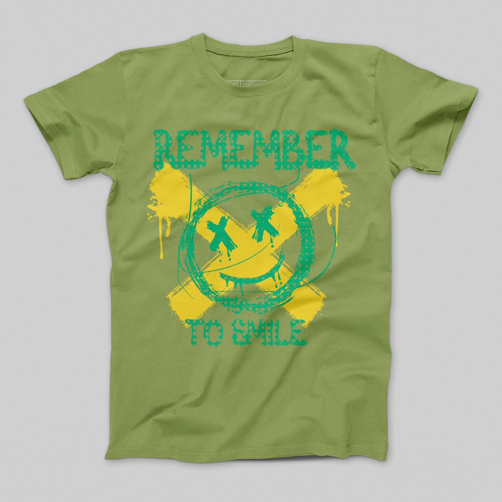 Remember To Smile Graphic T-Shirt With Smiley Face Design