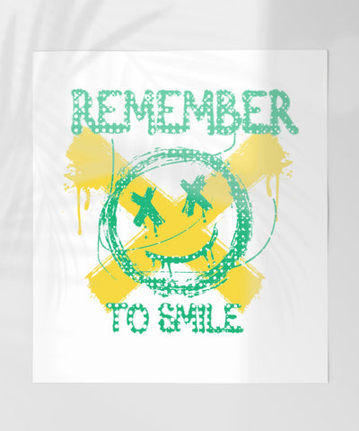 Remember to Smile Graphic Wall Art Decor
