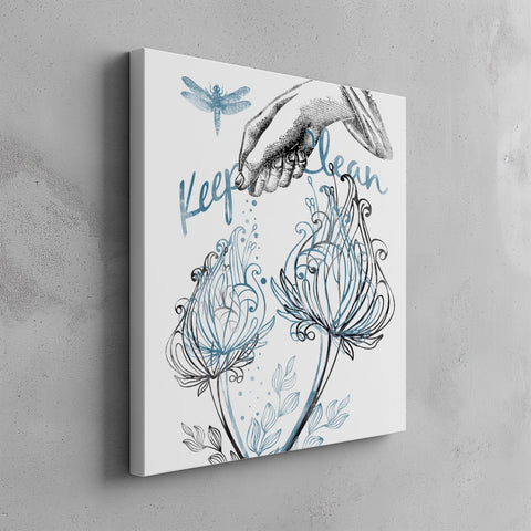 Quadro canvas Keep Clean