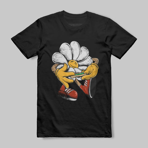 Whimsical Daisy Character Tee with Playful Design