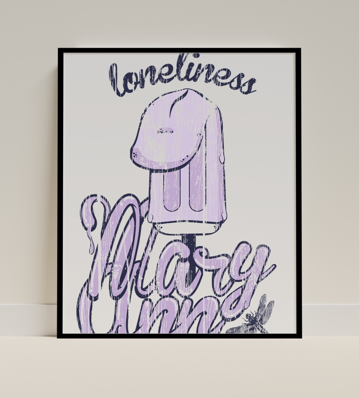 Loneliness Mary Ann Typography Art Print Decor