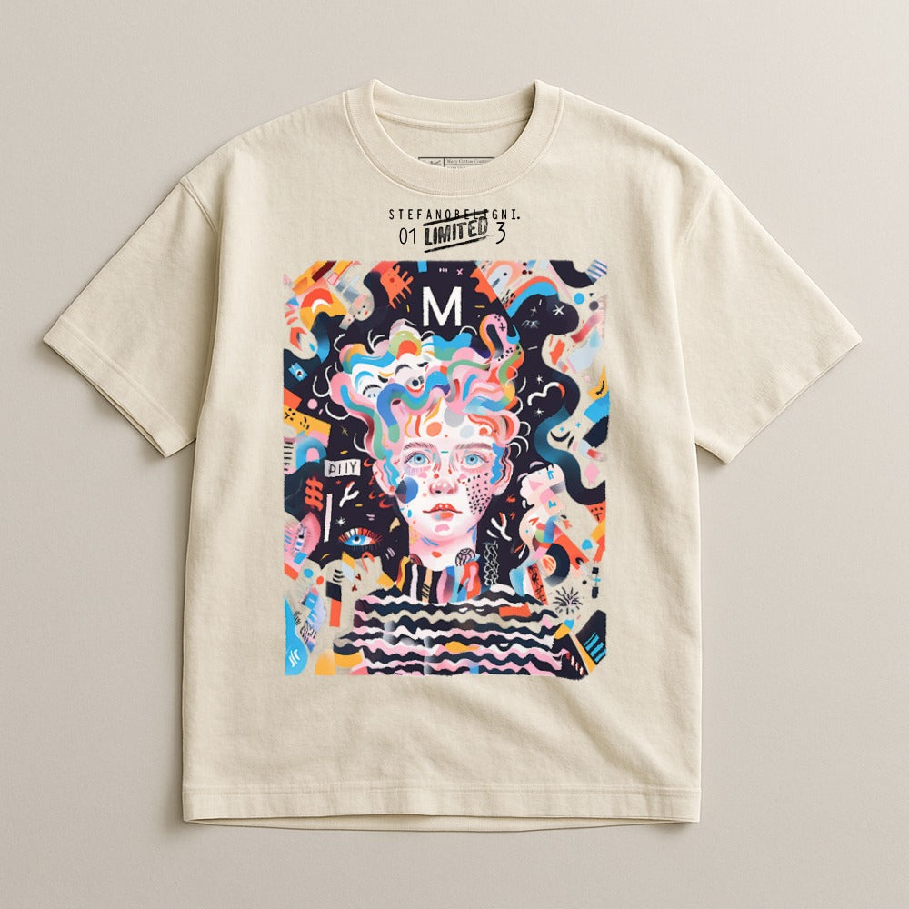 Abstract Colorful Portrait Graphic Tee Product