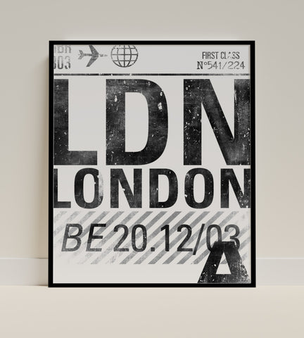 LDN London First Class Wall Art Print Poster