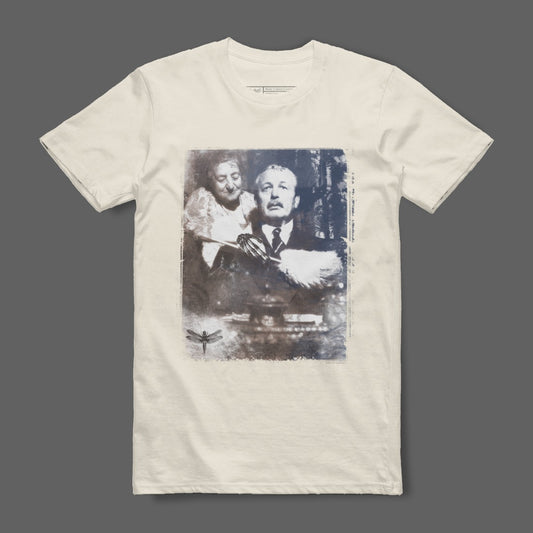 Vintage Style Black and White Graphic T-Shirt
