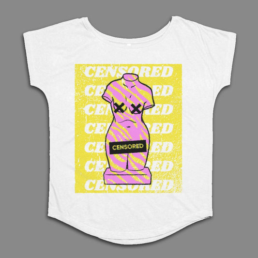 Censored Artwork Tee with Bold Graphic Design