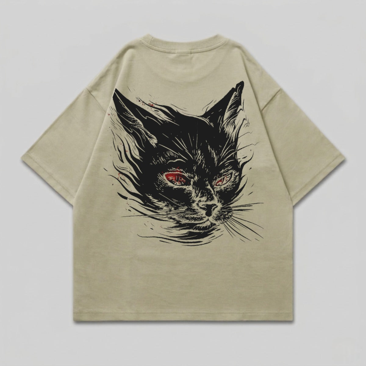 Black Cat Red Eyes Dark Feline Graphic T-Shirt product type
