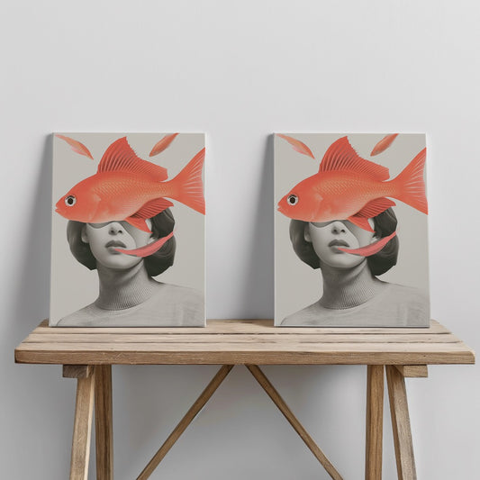 Quadro canvas pesciolino-rosso