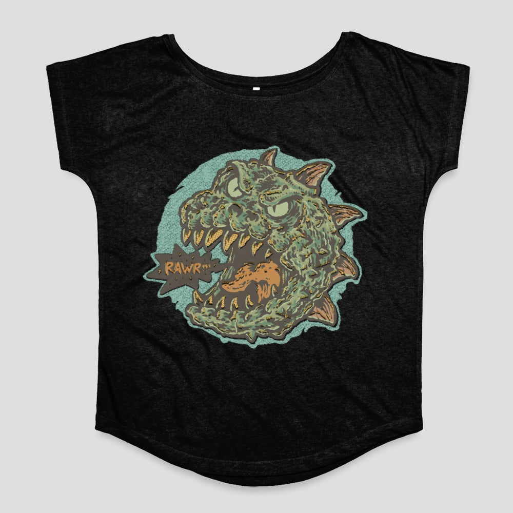 RAWR Text Dinosaur Monster Graphic Tee Shirt