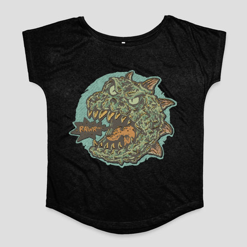 RAWR Text Dinosaur Monster Graphic Tee Shirt