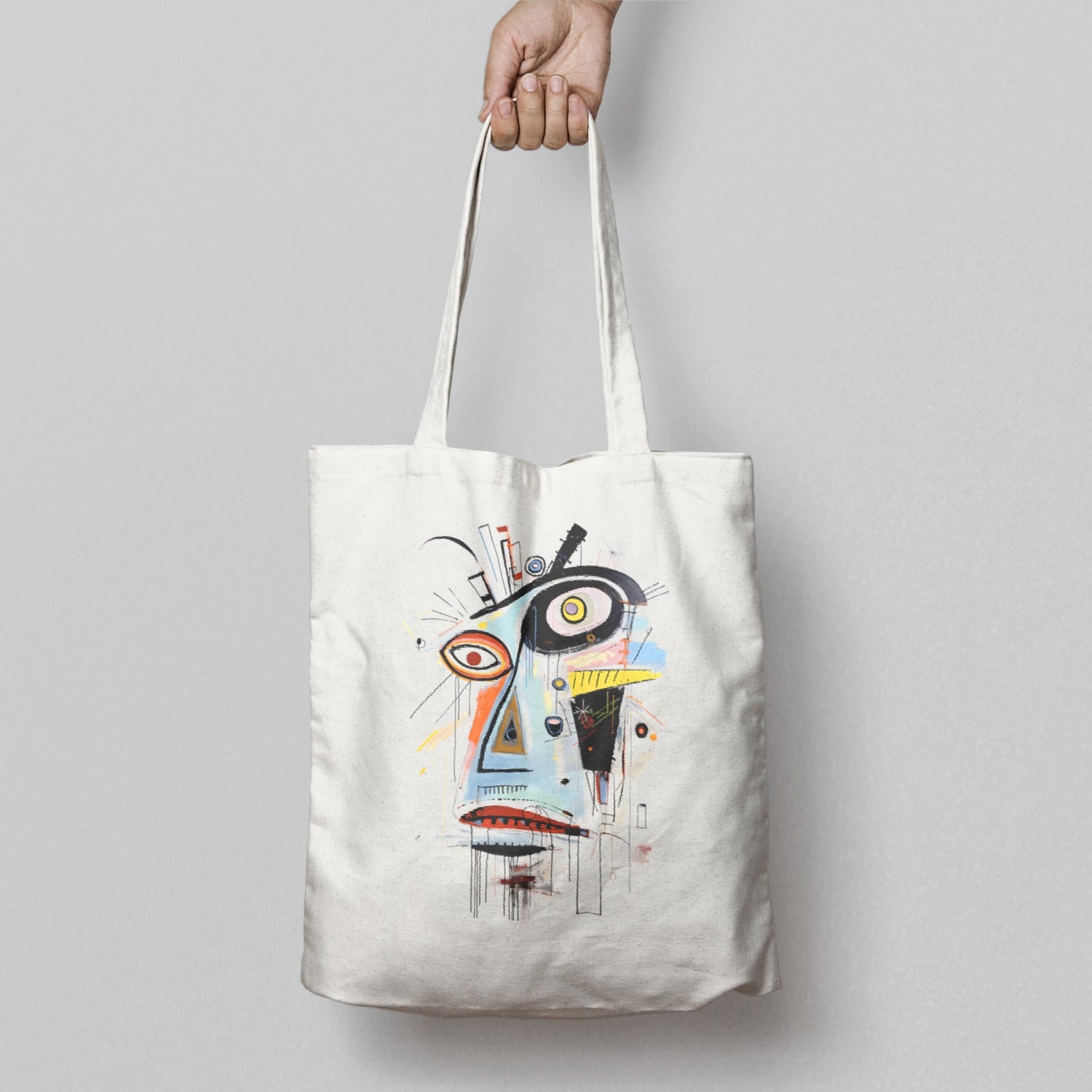 Abstract Face Design Eco-friendly Tote Bag