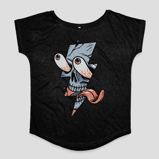 Skull with Eyes and Lightning Bolt Graphic Shirt