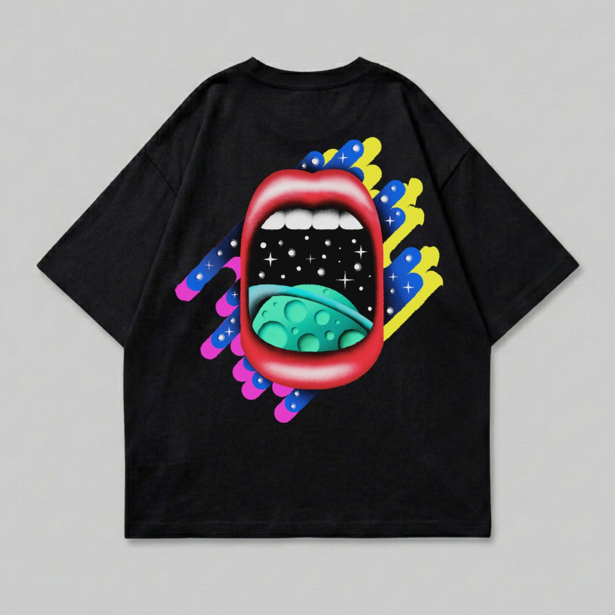 Psychedelic Mouth Galaxy Planet Graphic product type