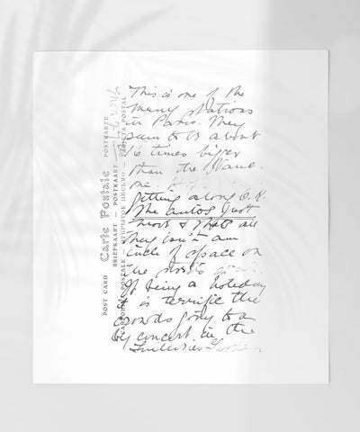 Handwritten Vintage Postcard Art Print Product